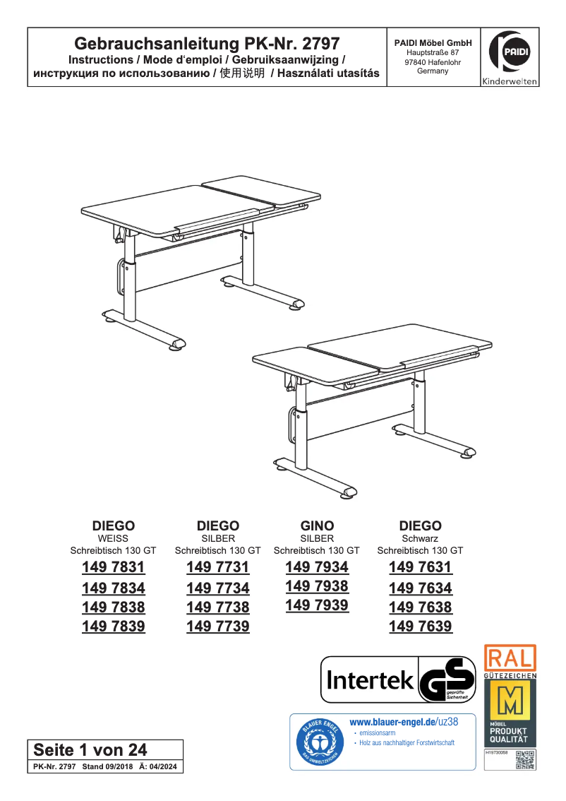 Página nº 1 - Manual de usuario Paidi Diego