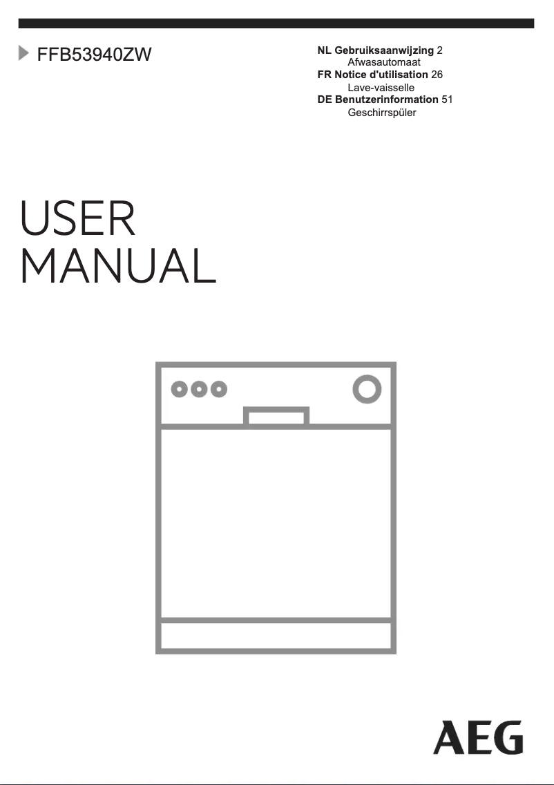 Imagen de la primera página del manual del dispositivo FFB53940ZW