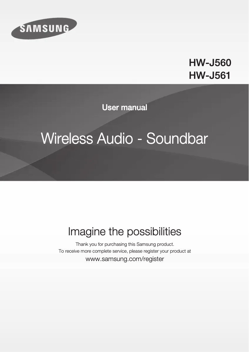 Página 1 del manual Manual de usuario Samsung HW-J561