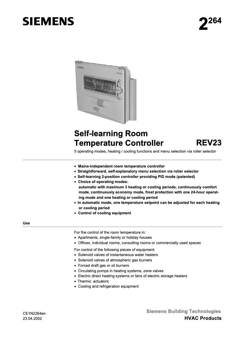 Imagen de la primera página del manual del dispositivo N2264