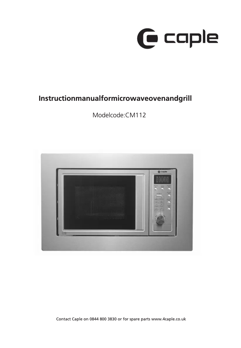 Página nº 1 - Manual de usuario Caple CM112