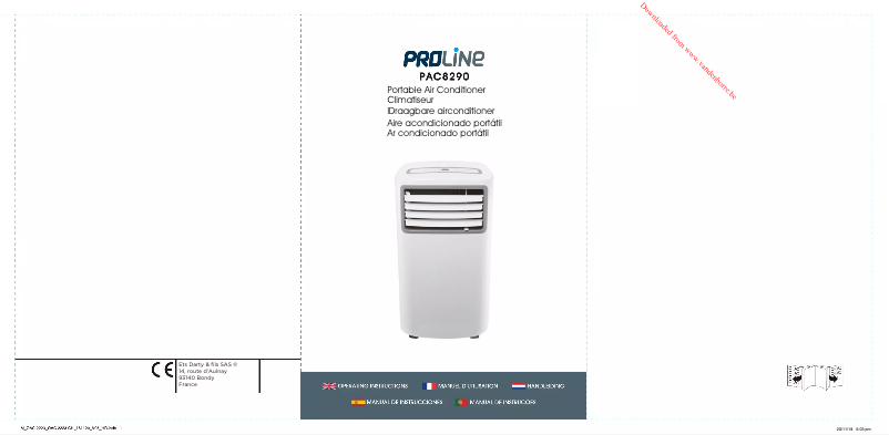 Imagen de la primera página del manual del dispositivo PAC8290