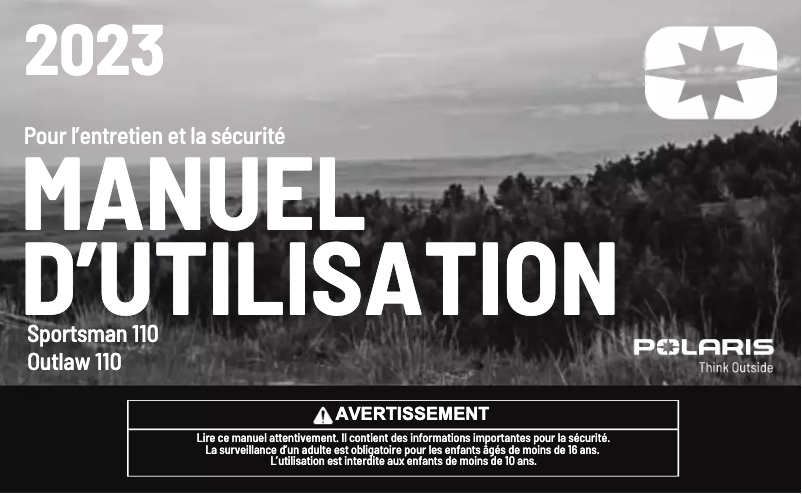 Imagen de la primera página del manual del dispositivo Sportsman 110 (2024)