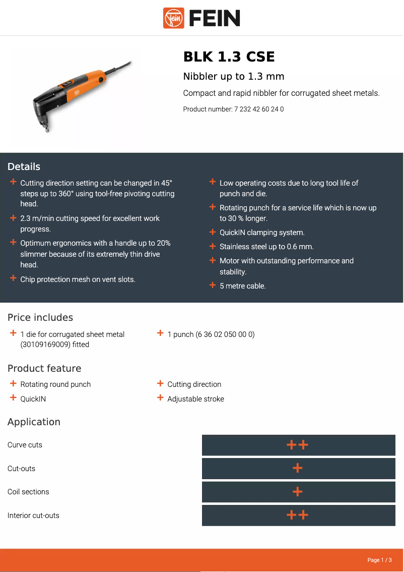 Imagen de la primera página del manual del dispositivo BLK 1.3 CSE