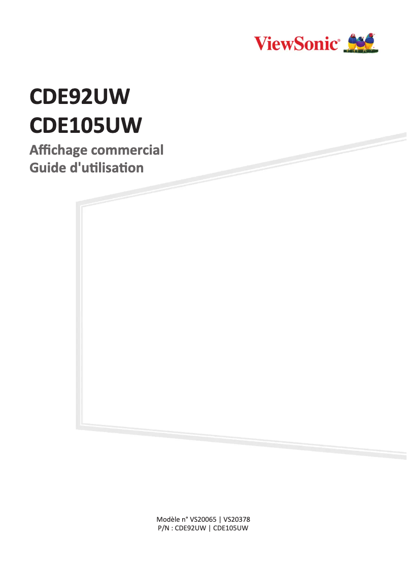 Página 1 del manual Manual de usuario Viewsonic CDE92UW