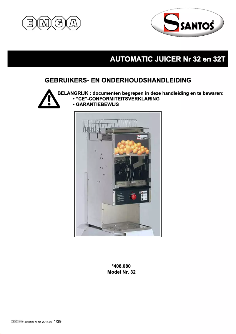 Imagen de la primera página del manual del dispositivo N° 32