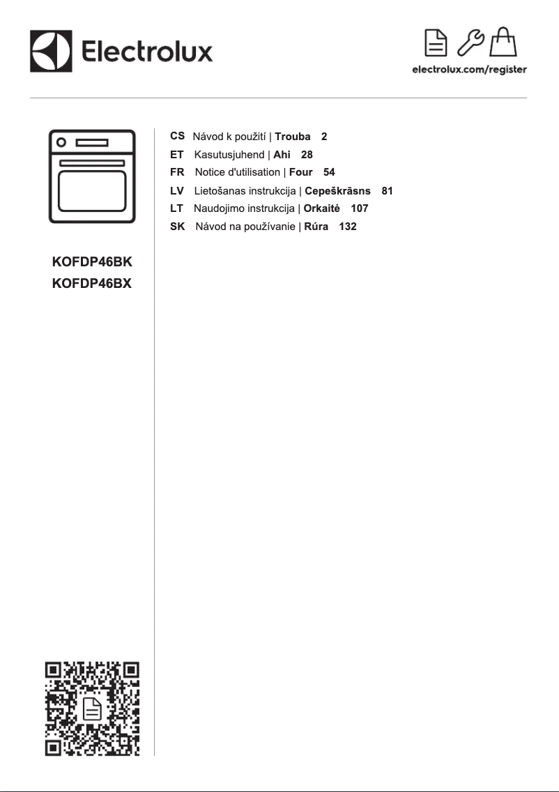 Página nº 1 - Manual de usuario Electrolux KOFDP46BX