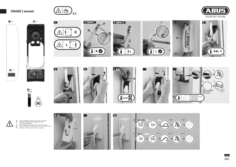 Página 1 del manual Manual de usuario Abus FO 400 E