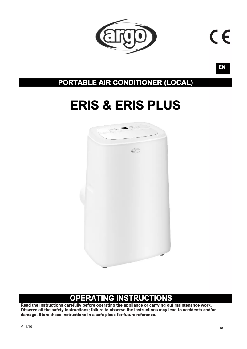 Imagen de la primera página del manual del dispositivo Eris Plus