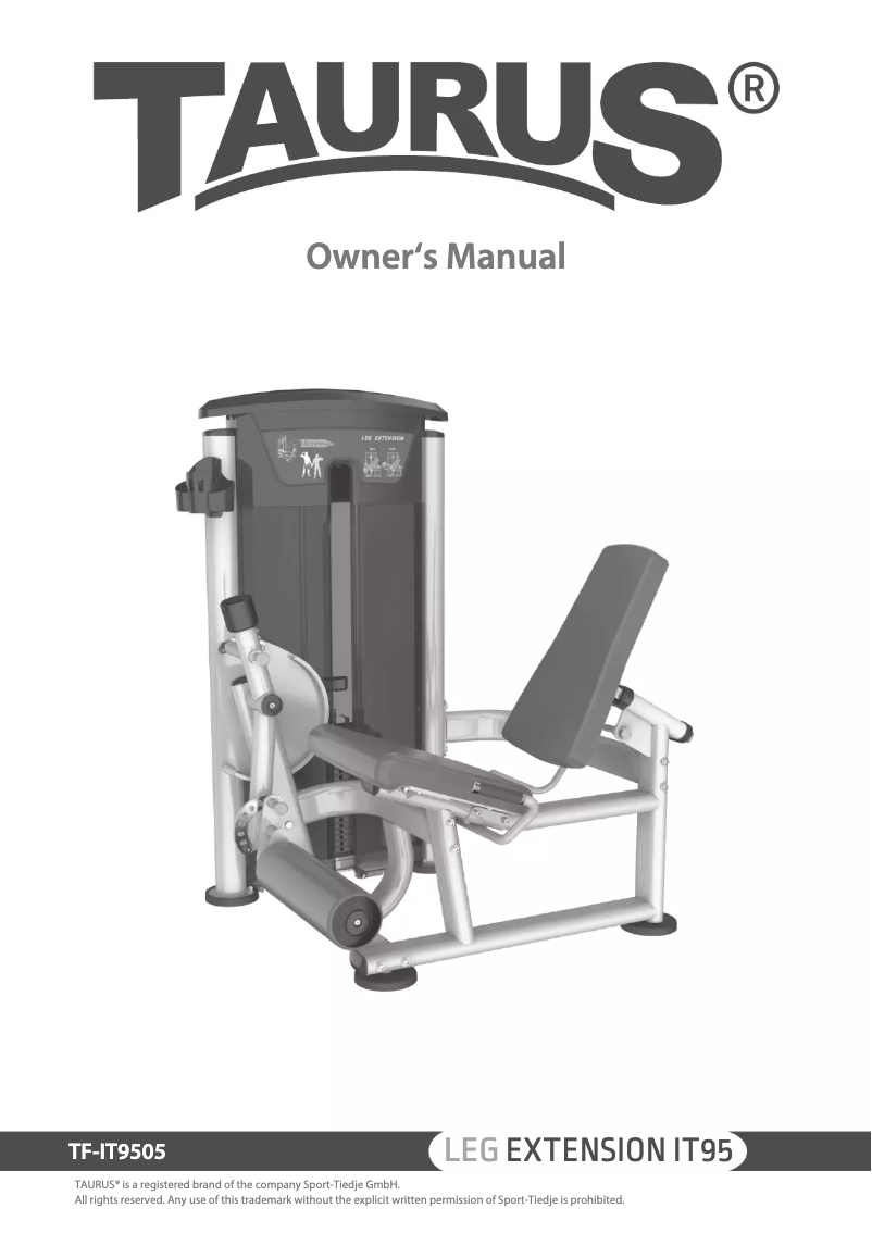 Imagen de la primera página del manual del dispositivo Leg Extension IT95