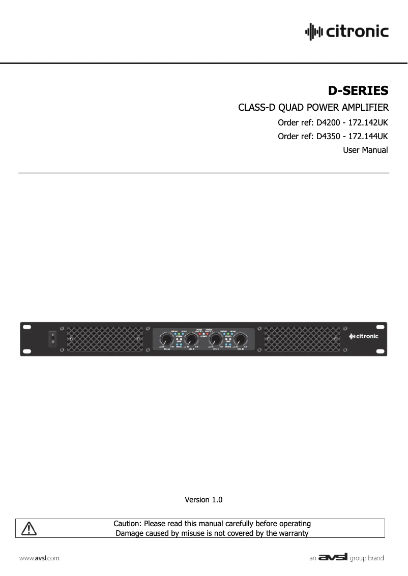 Página 1 del manual Manual de usuario Citronic D4200