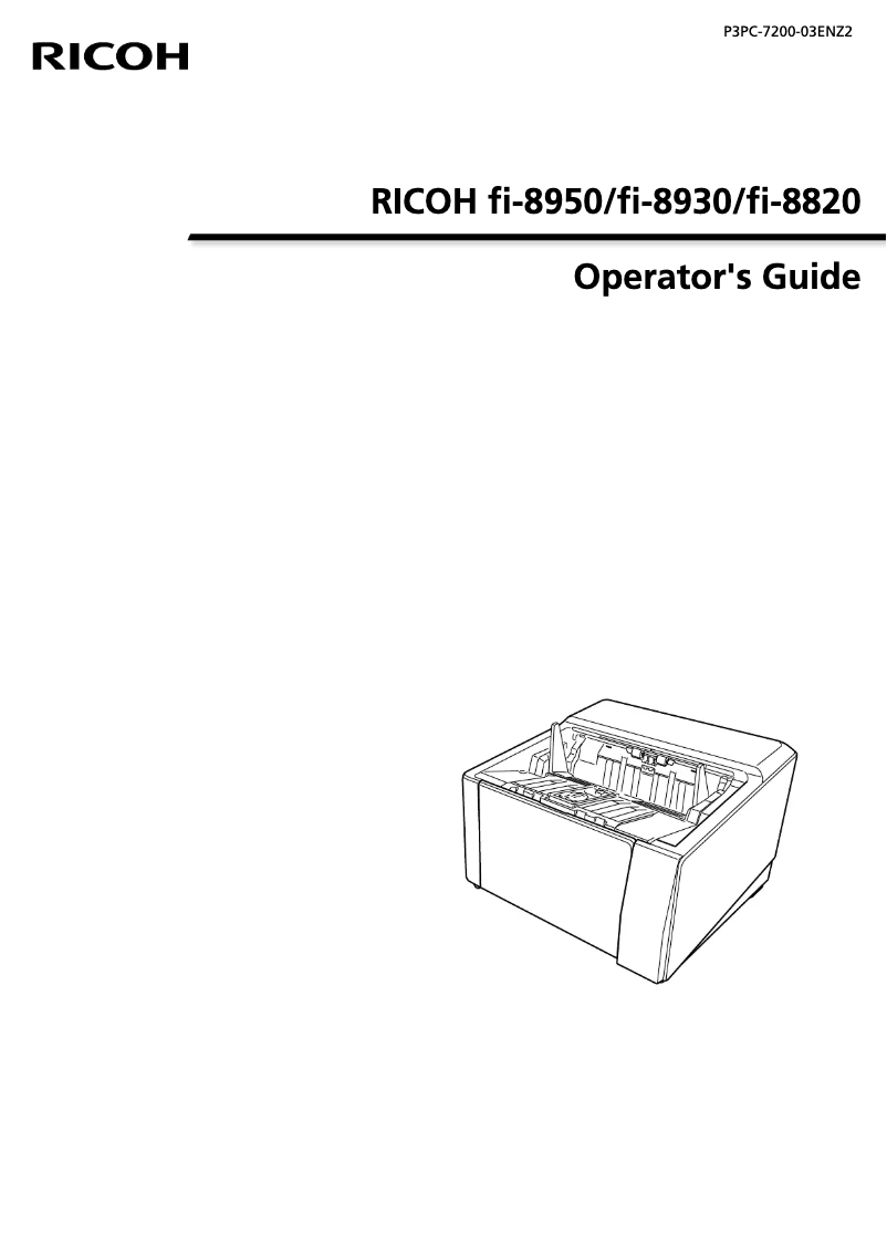 Imagen de la primera página del manual del dispositivo fi-8820