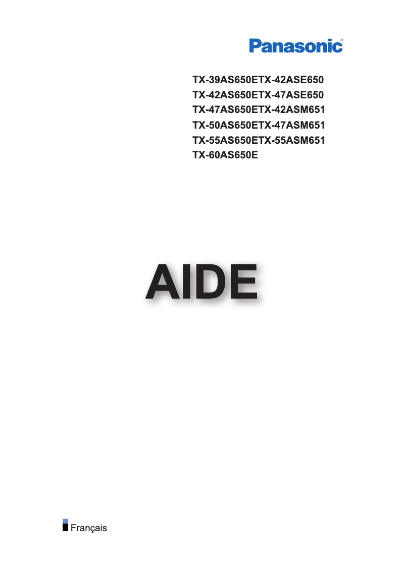 Página nº 1 - Manual de usuario Panasonic TX-60AS650E