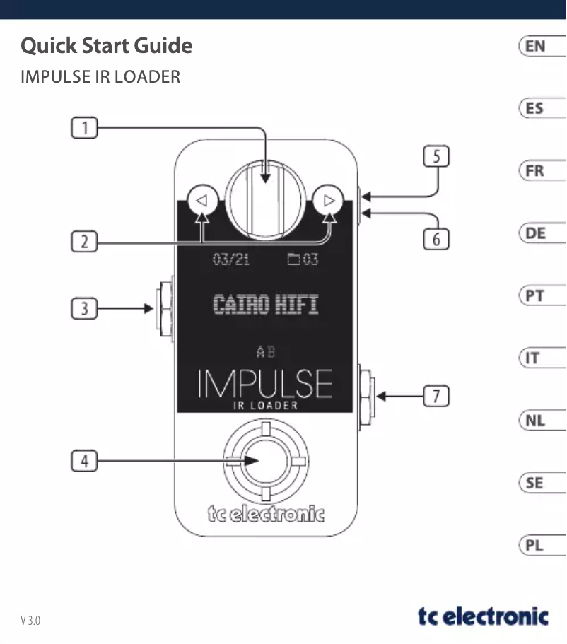 Imagen de la primera página del manual del dispositivo Impulse IR Loader