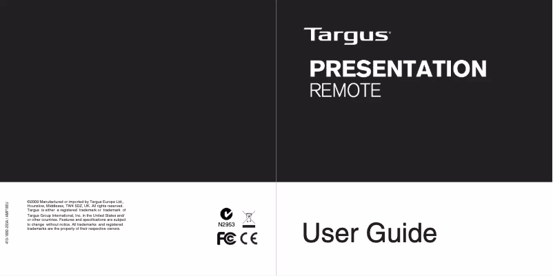 Página 1 del manual Manual de usuario Targus AMP18US