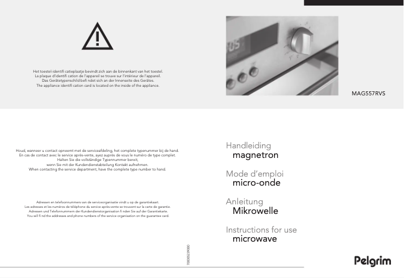 Página 1 del manual Manual de usuario Pelgrim MAG557RVS