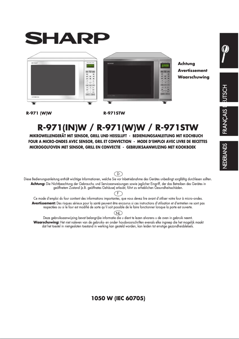 Página 1 del manual Manual de usuario Sharp R-971WW