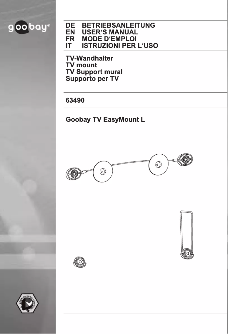 Página nº 1 - Manual de usuario Goobay TV EasyMount L