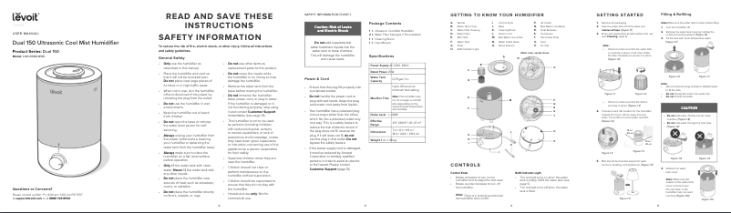 Página 1 del manual Manual de usuario Levoit Dual 150