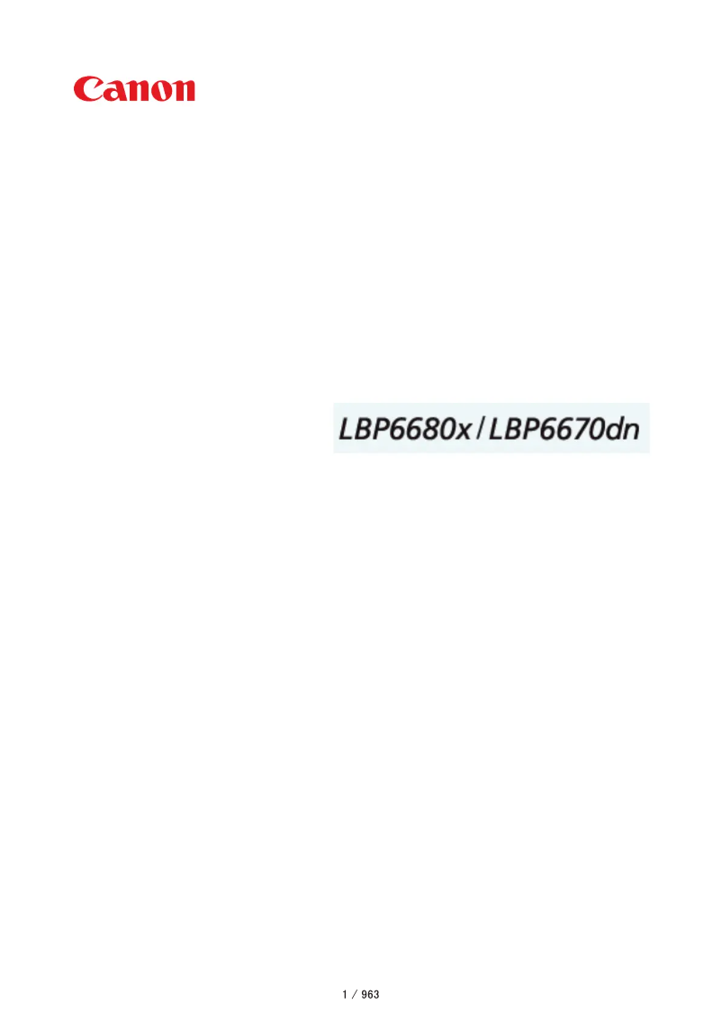 Imagen de la primera página del manual del dispositivo i-Sensys LBP-6670DN