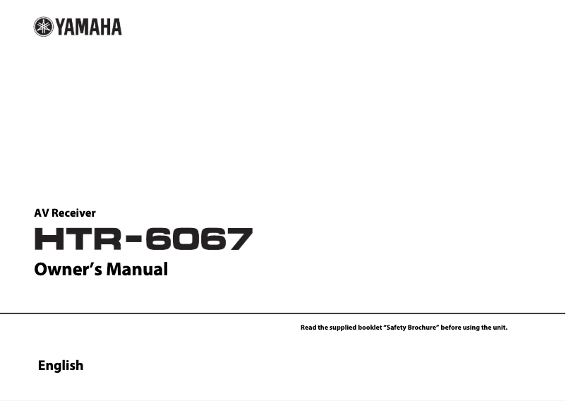 Página nº 1 - Manual de usuario Yamaha HTR-6067