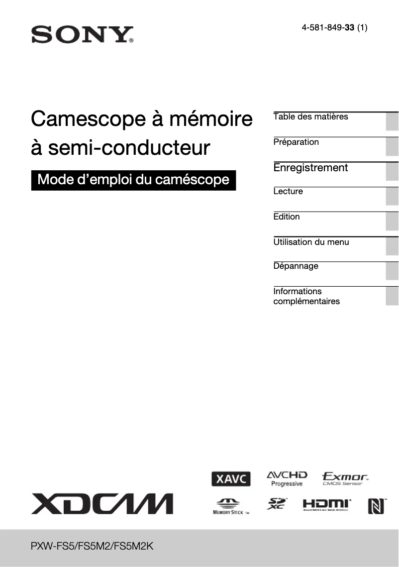Página nº 1 - Manual de usuario Sony FS5 II