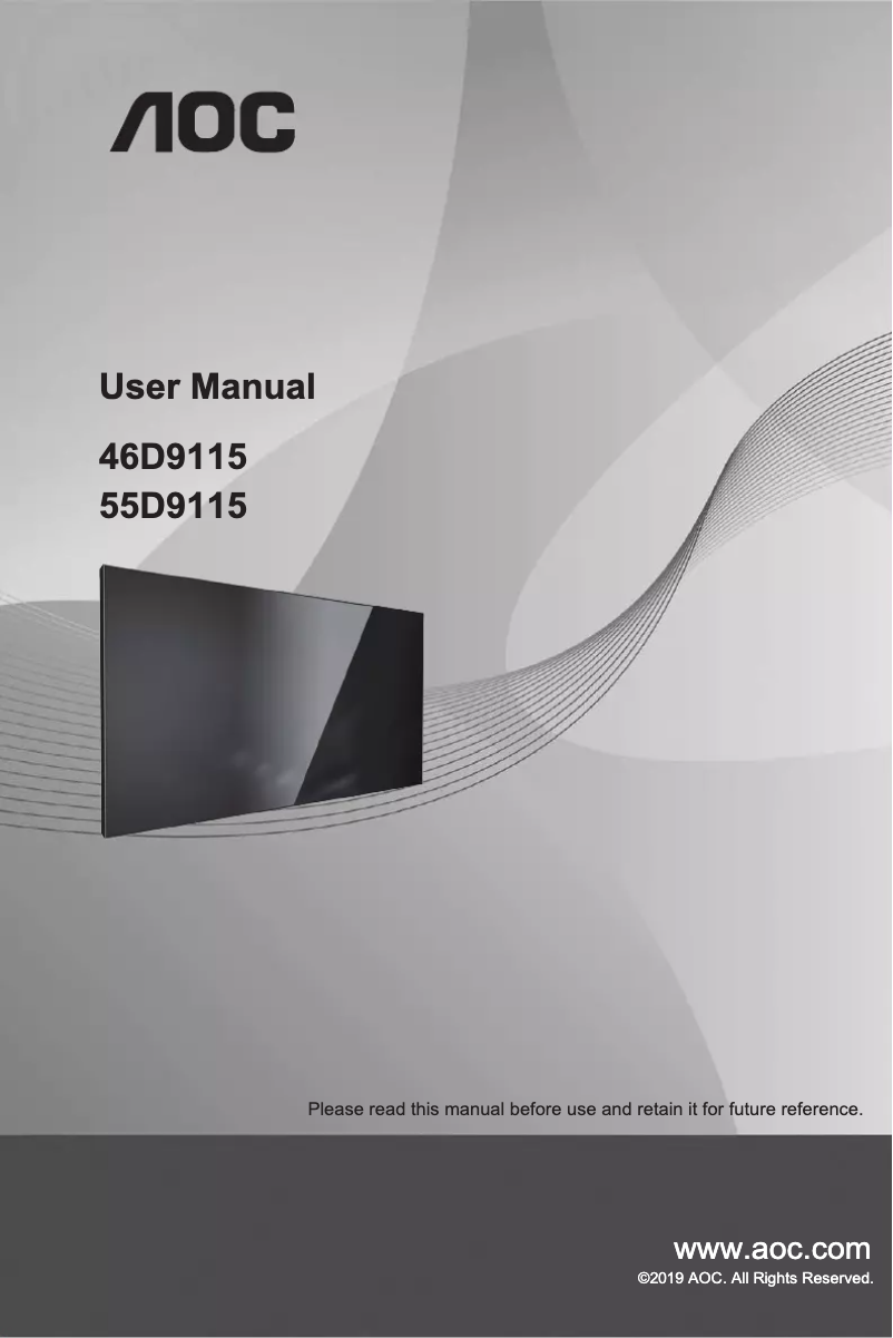 Imagen de la primera página del manual del dispositivo 55D9115