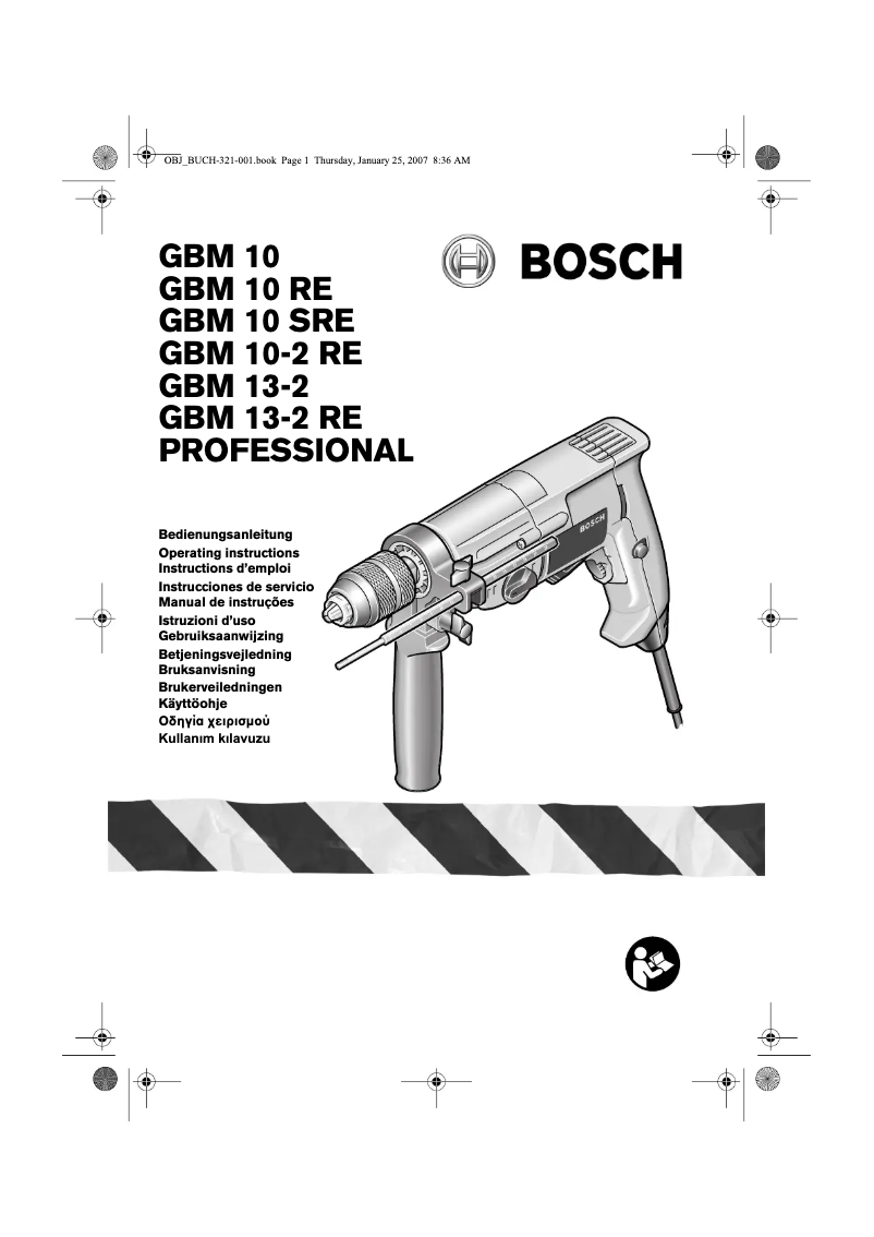 Imagen de la primera página del manual del dispositivo GBM 10 SRE Professional