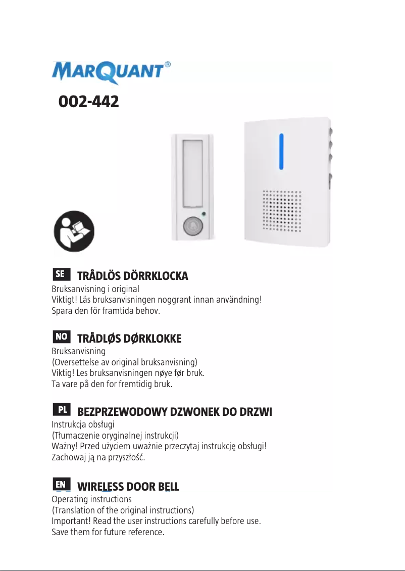 Página nº 1 - Manual de usuario Marquant 002-442