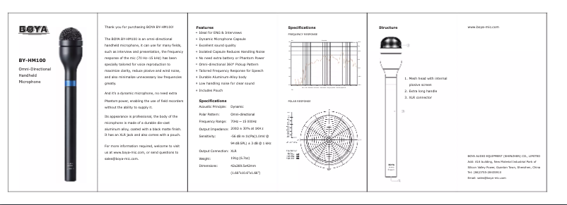 Página 1 del manual Manual de usuario BOYA BY-HM100