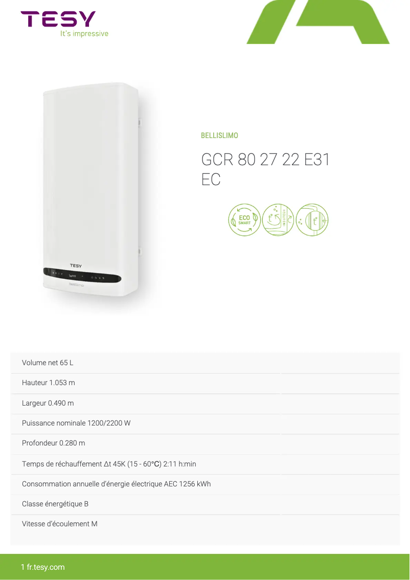 Imagen de la primera página del manual del dispositivo BelliSlimo 80