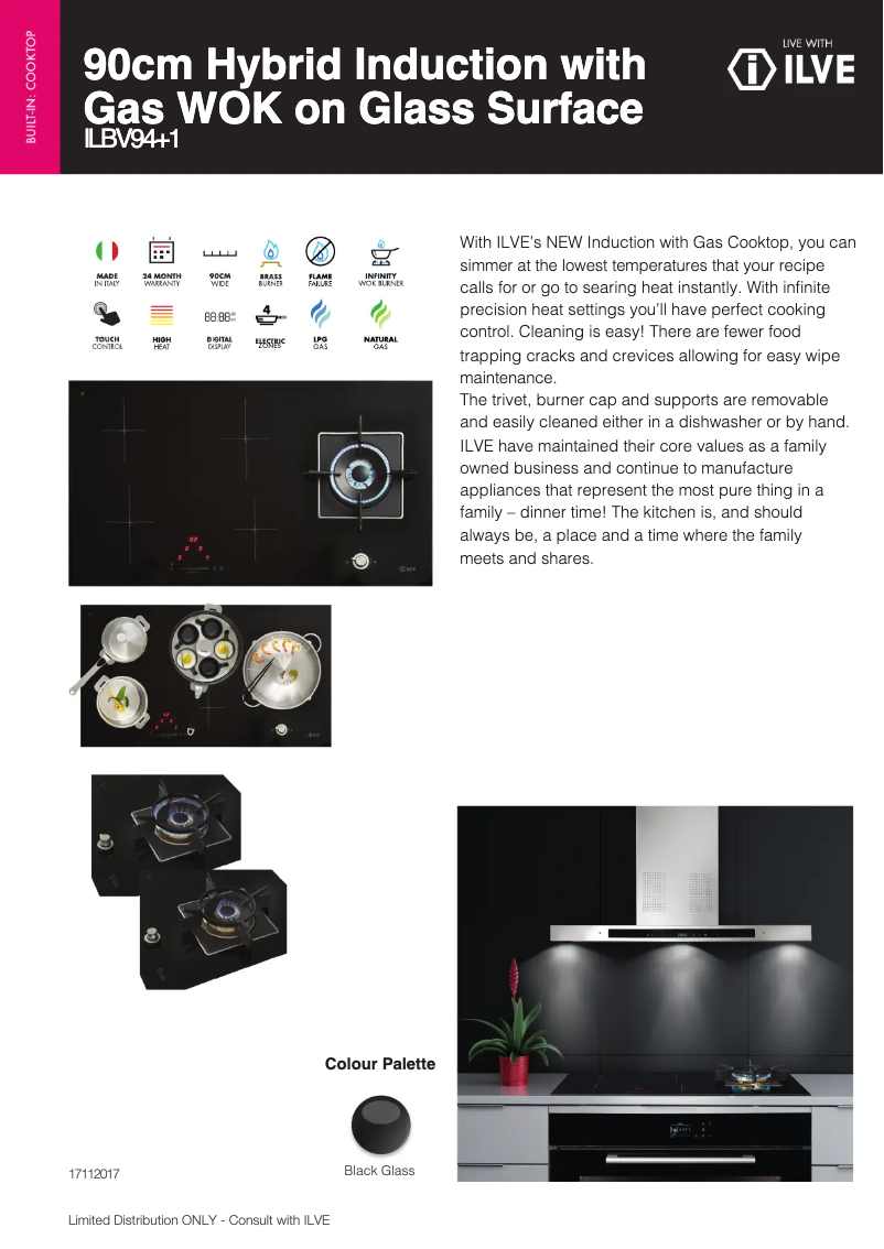 Página 1 del manual Ficha técnica Ilve ILBV94+1