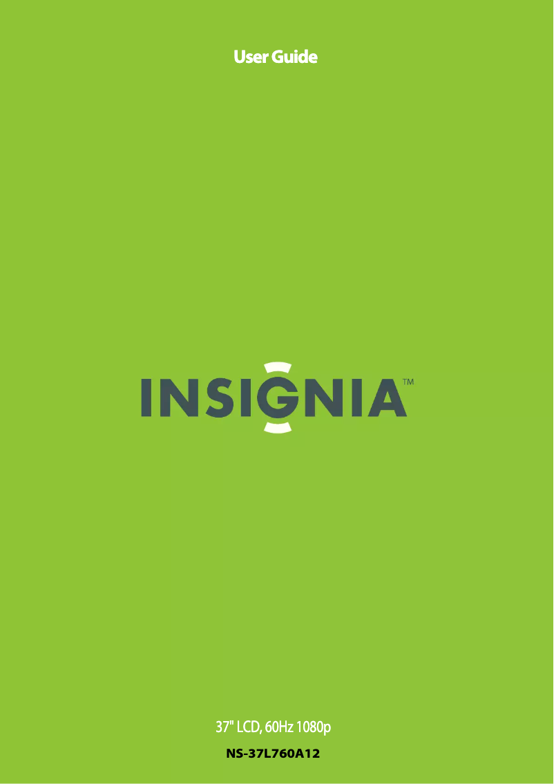 Página 1 del manual Manual de usuario Insignia NS-37L760A12