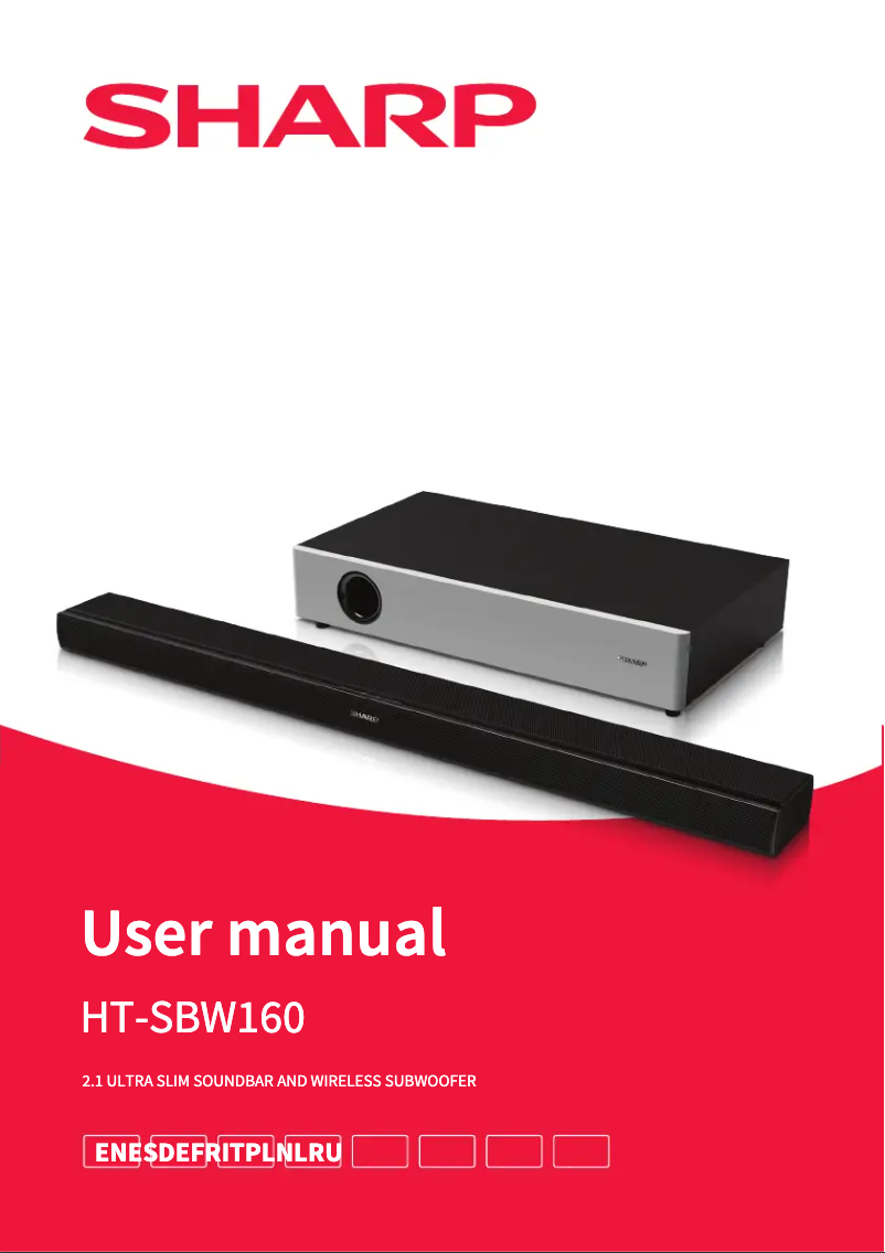 Imagen de la primera página del manual del dispositivo HT-SBW160