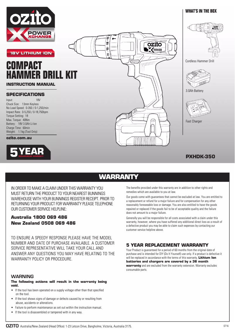 Imagen de la primera página del manual del dispositivo PXHDK-350