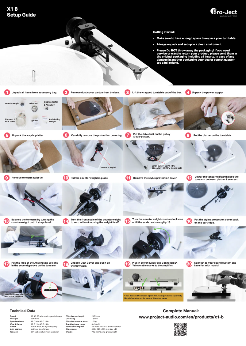 Imagen de la primera página del manual del dispositivo X1 B