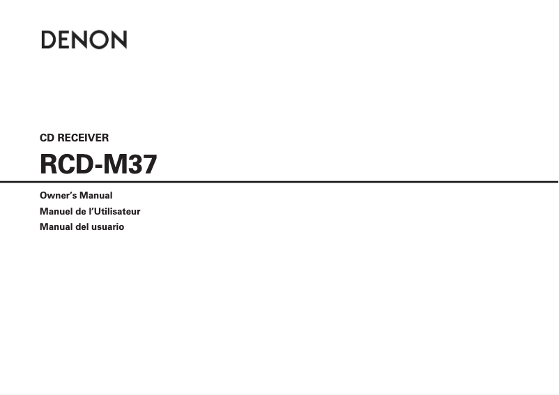 Página nº 1 - Manual de usuario Denon D-M37