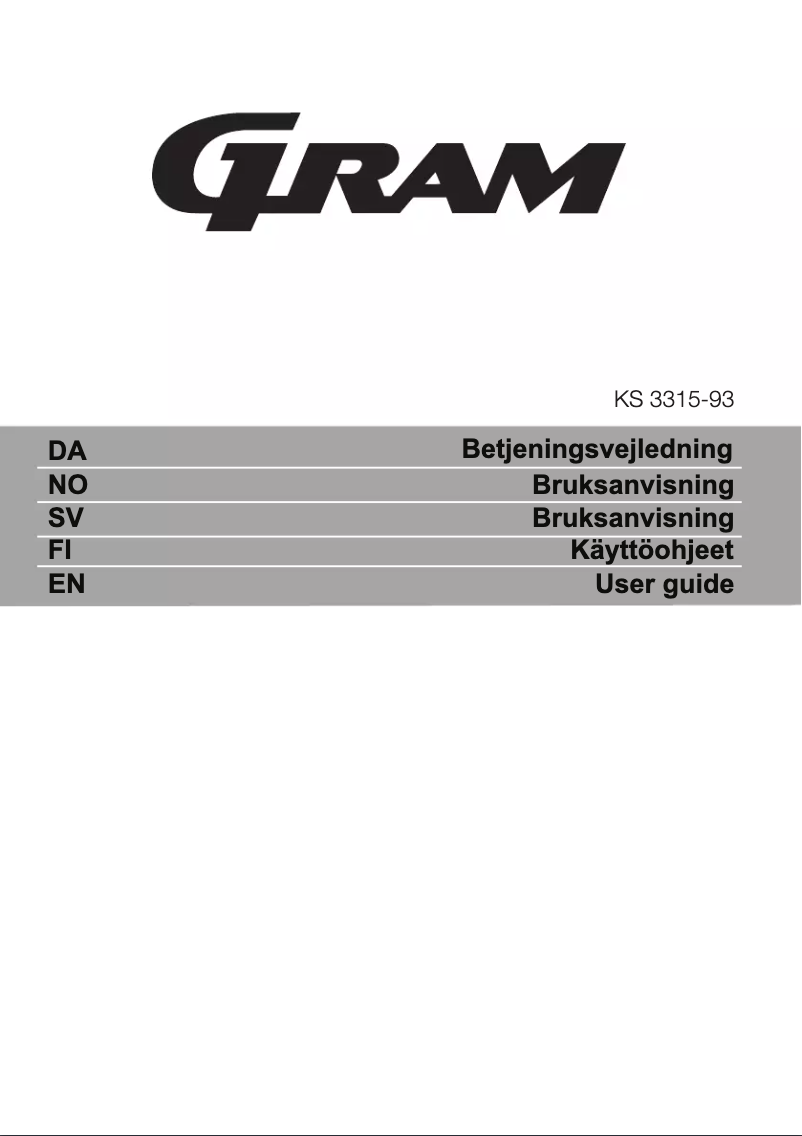 Página 1 del manual Manual de usuario Gram KS 3315-93