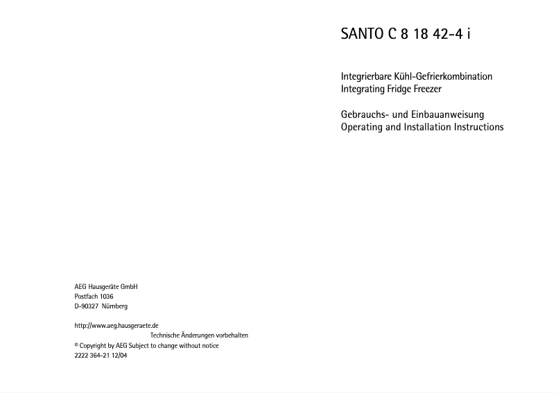 Imagen de la primera página del manual del dispositivo SC 81842 4I