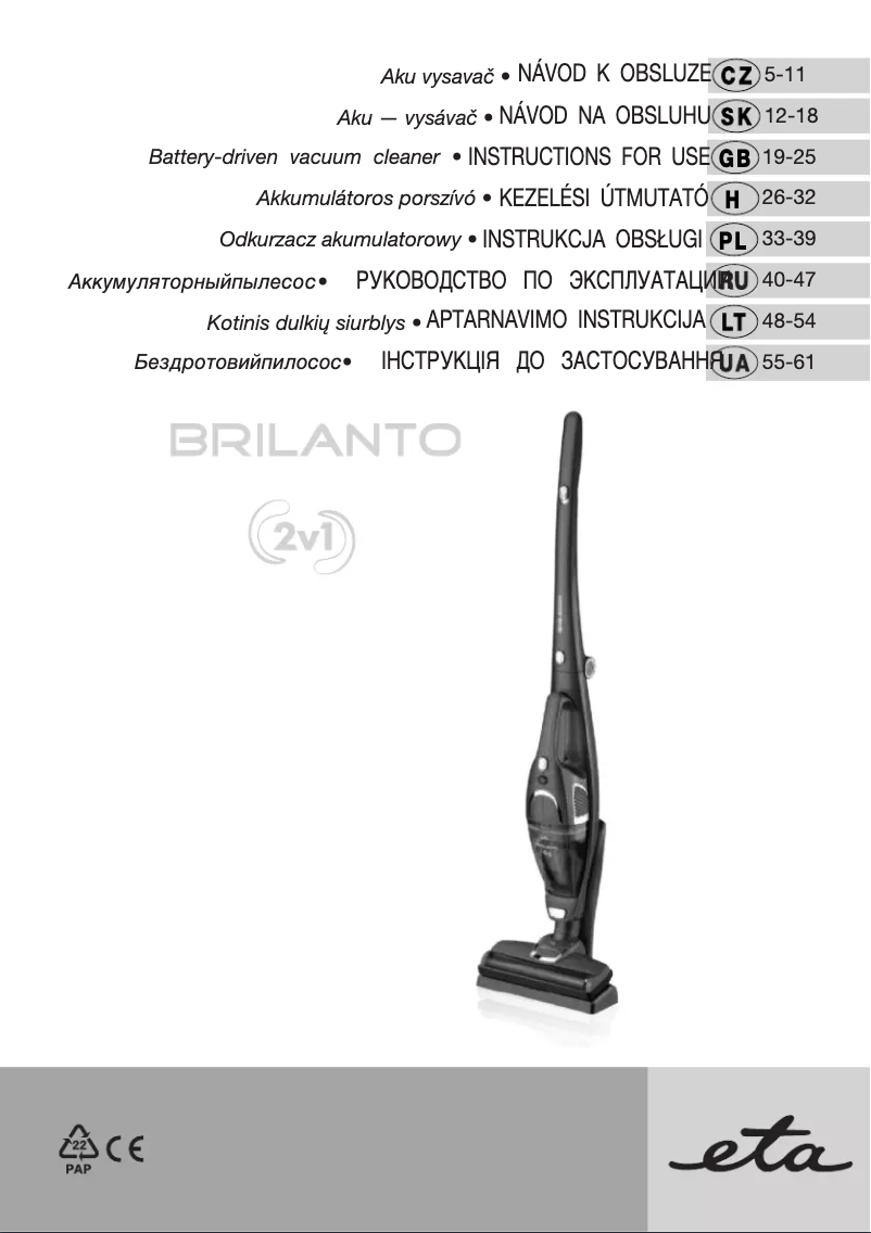 Página 1 del manual Manual de usuario Eta 043990000