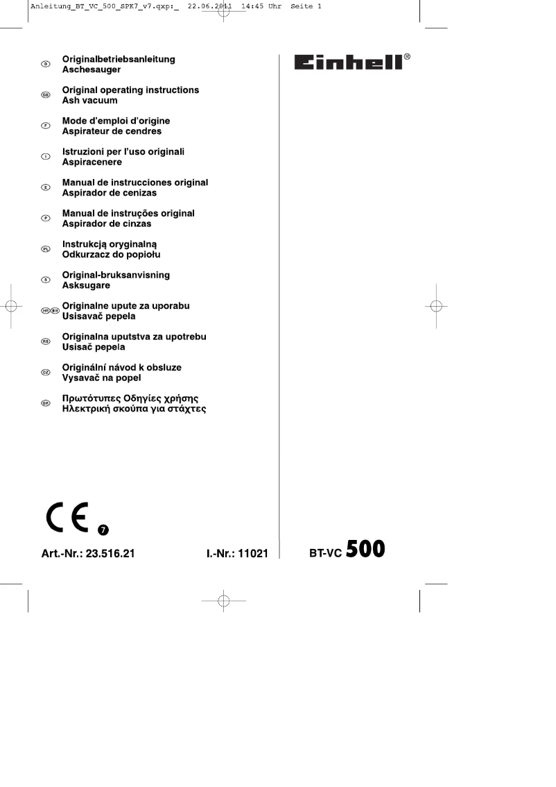 Imagen de la primera página del manual del dispositivo BT-VC 500
