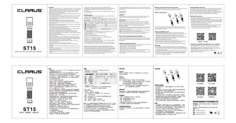 Imagen de la primera página del manual del dispositivo ST15