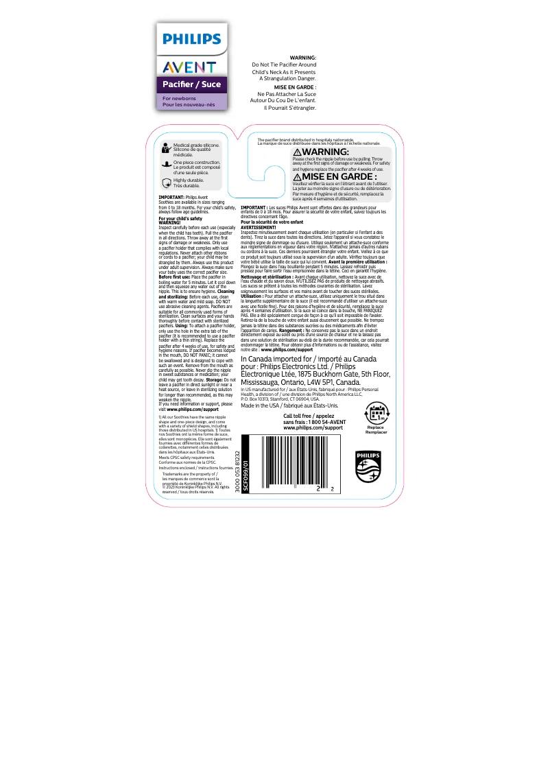 Imagen de la primera página del manual del dispositivo AVENT SCF192