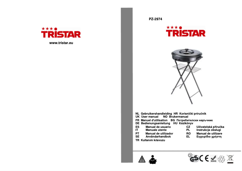Imagen de la primera página del manual del dispositivo PZ-2974