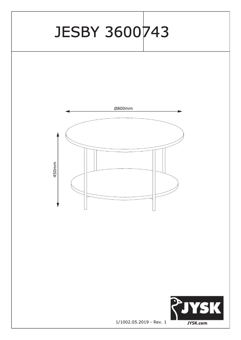 Página nº 1 - Manual de usuario JYSK Jesby