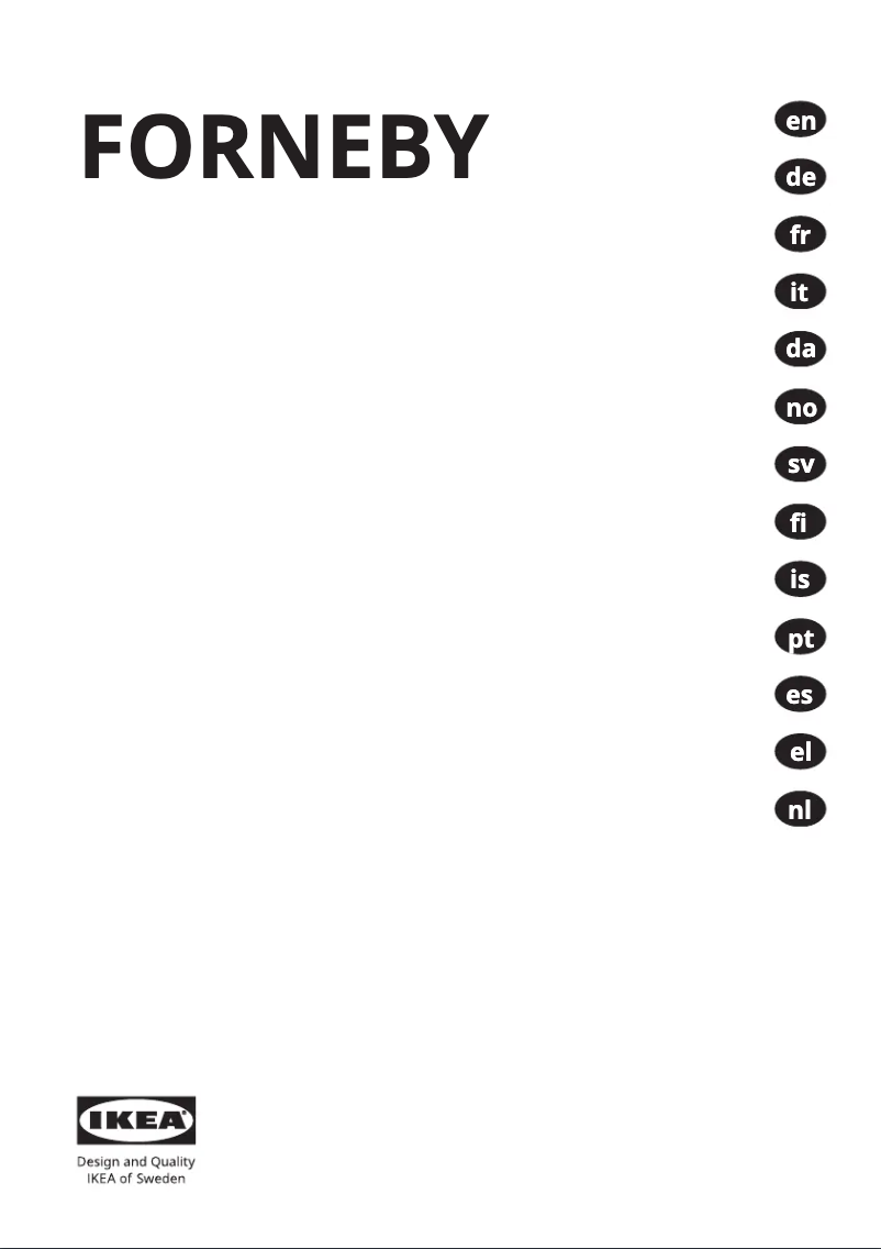 Página 1 del manual Manual de usuario Ikea FORNEBY 805.577.83