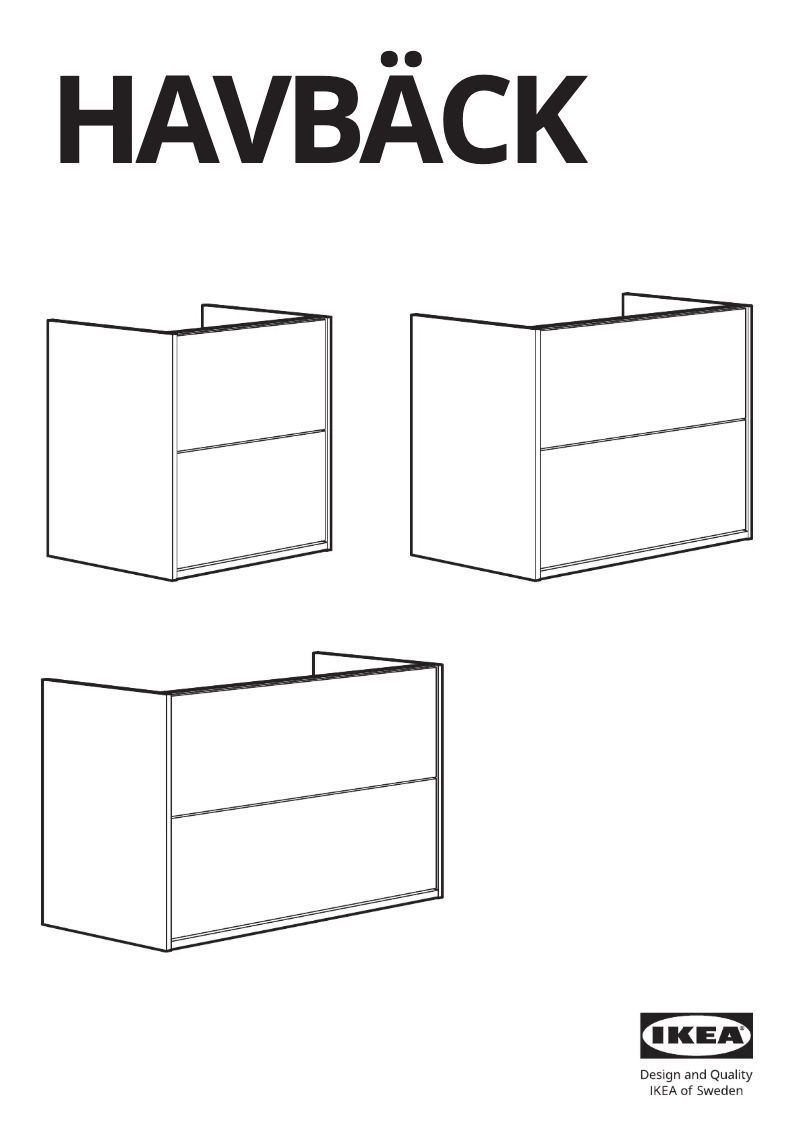 Imagen de la primera página del manual del dispositivo HAVBÄCK 905.352.05