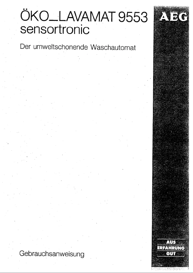 Imagen de la primera página del manual del dispositivo Lavamat 9553