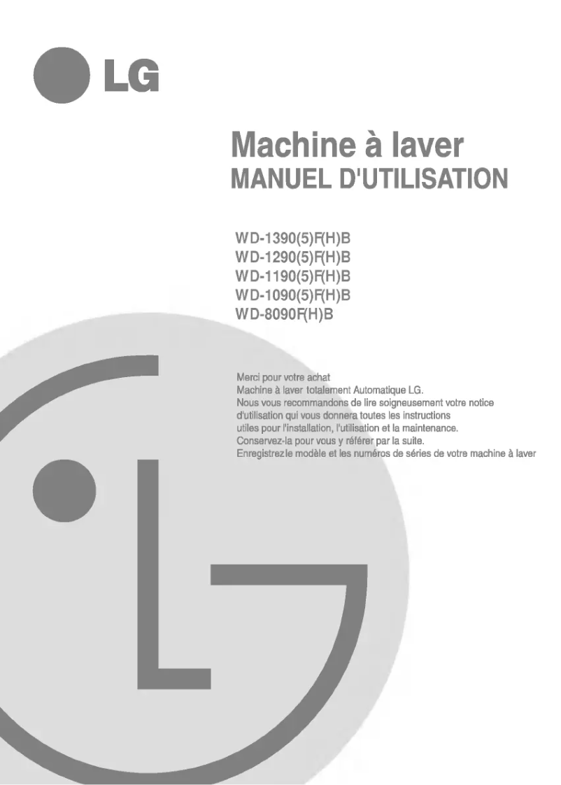 Imagen de la primera página del manual del dispositivo WD-8090FB