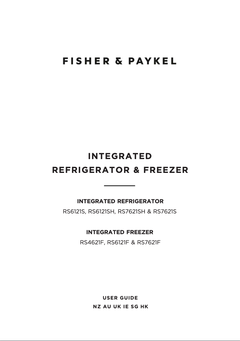 Página 1 del manual Manual de usuario Fisher & Paykel RS6121SRHK2